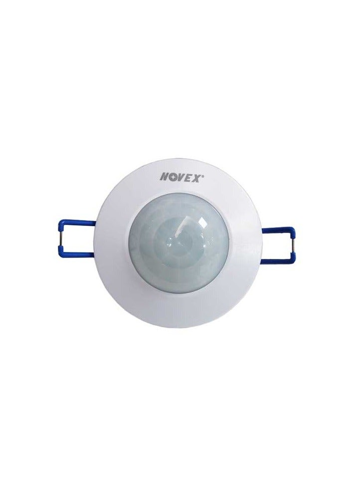 NOVEX 360° PIR Motion Sensor Switch – Recessed Ceiling Mount, Adjustable Time & Lux Control, Energy-Saving Auto Light Sensor (White) - Image 1